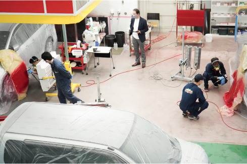 技術指導現場の様子